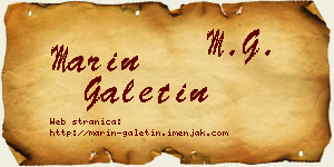 Marin Galetin vizit kartica
